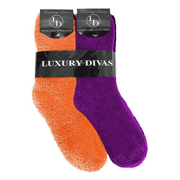 Solid Color Toasty Plush 6 Pack Fuzzy Socks - Picture 8 of 8